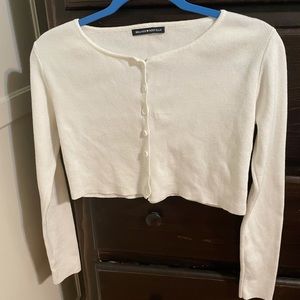 White cropped sweater